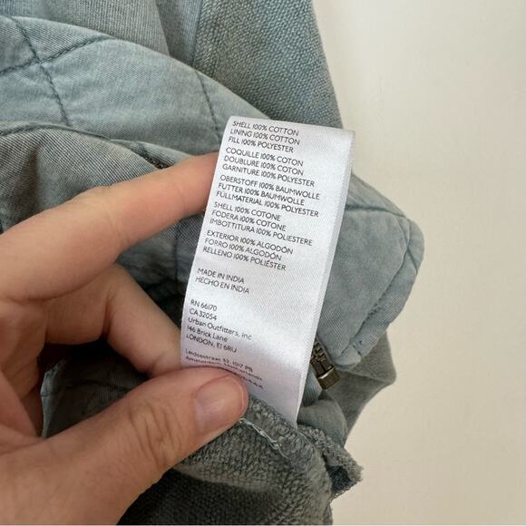 Anthropolgie Pilcro Quilted Bomber Jacket Washed Teal Blue S - Picture 12 of 12